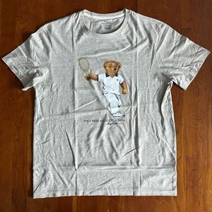 Polo by Ralph Lauren Gray Tee with Bear Graphic